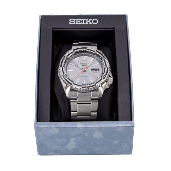 Seiko 5 Sports Special Edition Silver Dial Silver Steel Strap Watch For Men - SRPK09K1 - Image 13